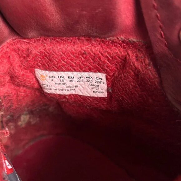 Timberland Red Leather Ankle Boots - Mens/Boys 4 - Picture 6 of 8